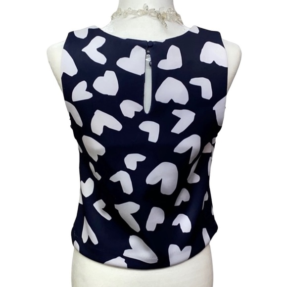 INC Heart Navy & White Blouse - Picture 3 of 4